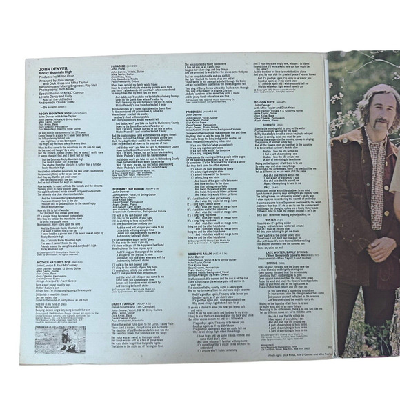 John Denvers Greatest Hits Rocky Mountain High LP Vinyl RCA Records Album 70s - Picture 5 of 15